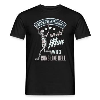 En cours d'exécution sport en cours d'exécution drôle disant coureur vieil homme - T-shirt homme - noir - Devant - AI Model Male 178 light (178cm)