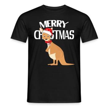 Australische Weihnachten Känguru - Männer T-Shirt - Schwarz - Vorne - AI Model Male 178 light (178cm)