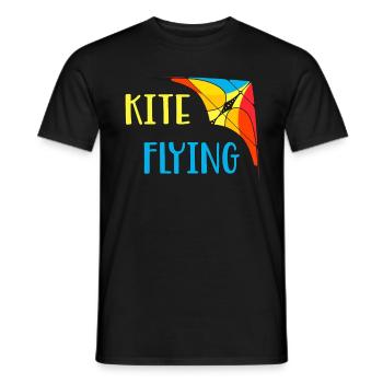 Hang gliding kite stunt kite gift - Men's T-Shirt - black - Front - AI Model Male 178 light (178cm)