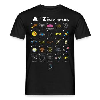A bis Z witziger Astronomie-Liebhaber - Männer T-Shirt - Schwarz - Vorne - AI Model Male 178 light (178cm)