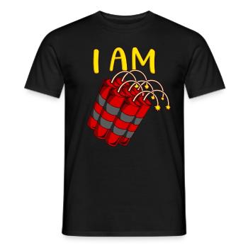 I'm dynamite Motivational quote Positivity - Men's T-Shirt - black - Front - AI Model Male 178 light (178cm)