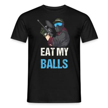 Cadeau de chemise de paintball pour les joueurs de paintball - T-shirt homme - noir - Devant - AI Model Male 178 light (178cm)