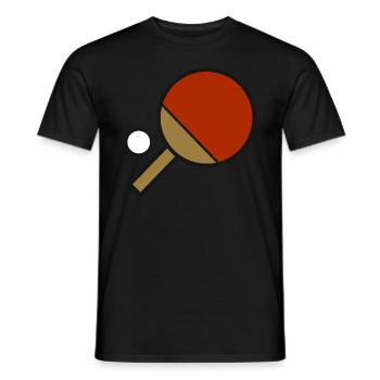 Tennis de table tennis de table battes de tennis de table - T-shirt homme - noir - Devant - AI Model Male 178 light (178cm)