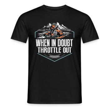 EN CAS DE DOUTE MOTONEIGE - T-shirt homme - noir - Devant - AI Model Male 178 light (178cm)