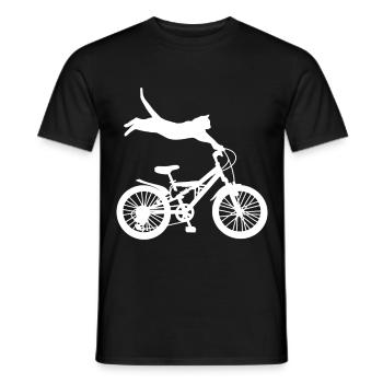 CAT BICYCLE - Men's T-Shirt - black - Front - AI Model Male 178 light (178cm)
