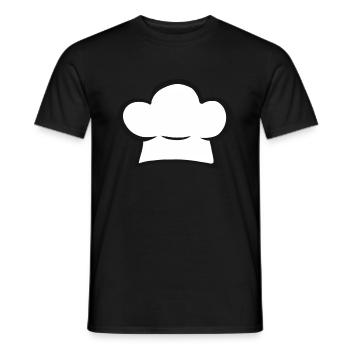 Chapeau de chef amateur chef cadeau cuisinier - T-shirt homme - noir - Devant - AI Model Male 178 light (178cm)