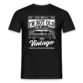 Ich bin nicht alt sondern Vintage Classic Car - Männer T-Shirt - Schwarz - Vorne - AI Model Male 178 light (178cm)