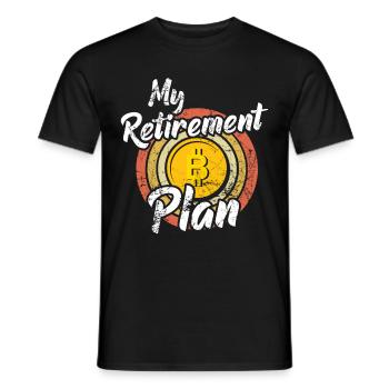 My retirement plan Bitcoin - Men's T-Shirt - black - Front - AI Model Male 178 light (178cm)