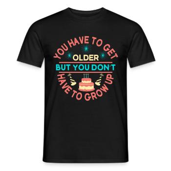 lustiger Spruch Geburtstag Birthday Retro Geschenk - Männer T-Shirt - Schwarz - Vorne - AI Model Male 178 light (178cm)