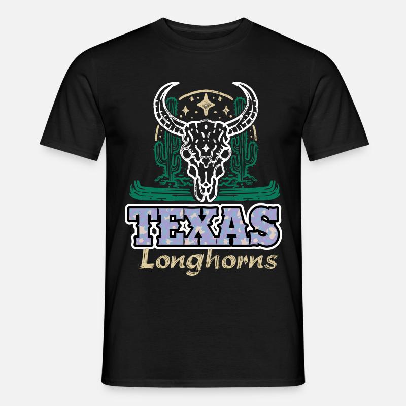 Longhorns texas - Männer T-Shirt - Schwarz