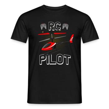 Model Flight RC Helicopter Pilot Model Helicopter - Men's T-Shirt - black - Front - AI Model Male 178 light (178cm)