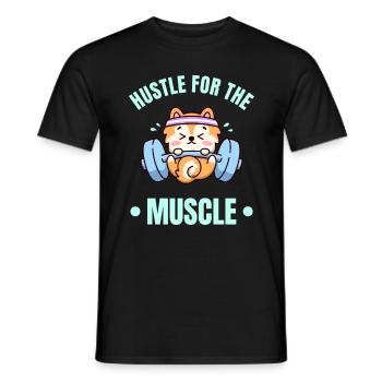 Entraînez-vous pour les muscles de chien chien d’entraînement - T-shirt homme - noir - Devant - AI Model Male 178 light (178cm)