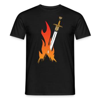 Feuer Schwert Feuerschwert - Männer T-Shirt - Schwarz - Vorne - AI Model Male 178 light (178cm)