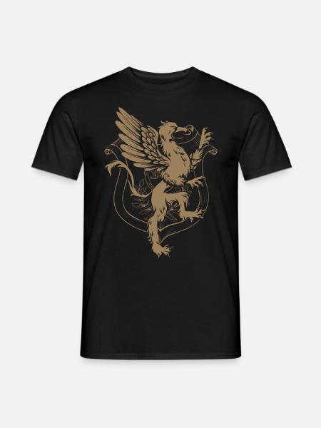 heraldischer Greif - Männer T-Shirt - Schwarz