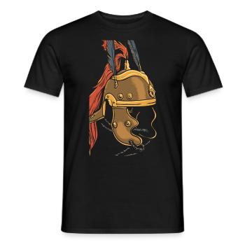 Gladiator Helmet - Men's T-Shirt - black - Front - AI Model Male 178 light (178cm)