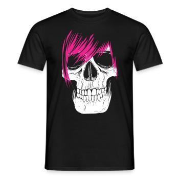 Emo Totenkopf - Männer T-Shirt - Schwarz - Vorne - AI Model Male 178 light (178cm)