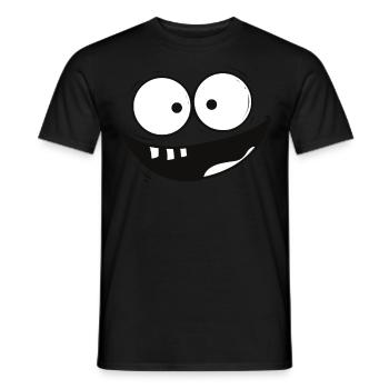 Visage qui rit - T-shirt homme - noir - Devant - AI Model Male 178 light (178cm)