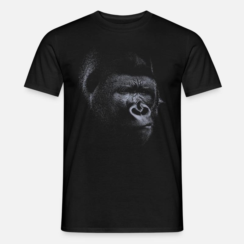 Grauer Gorilla - Männer T-Shirt - Schwarz