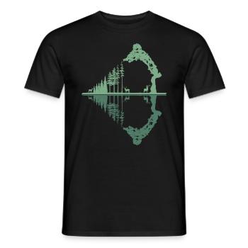 Tir à l’arc Tir à l’arc Vintage - T-shirt homme - noir - Devant - AI Model Male 178 light (178cm)