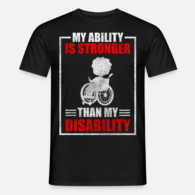 Behinderung Rolli Fahrer Sarkasmus - Männer T-Shirt - Schwarz