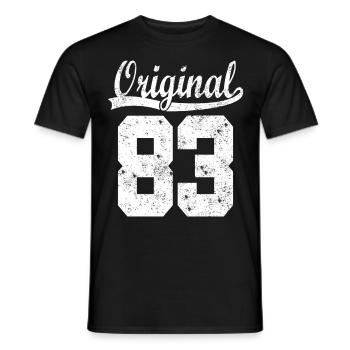 83 born Gift - Men's T-Shirt - black - Front - AI Model Male 178 light (178cm)