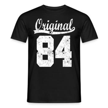 Born 84 Birthday Shirt - Men's T-Shirt - black - Front - AI Model Male 178 light (178cm)