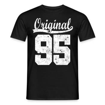 95 born Gift - Men's T-Shirt - black - Front - AI Model Male 178 light (178cm)