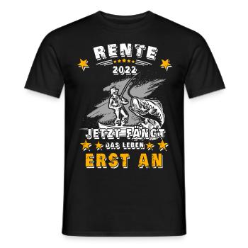 Rente und Angler - Männer T-Shirt - Schwarz - Vorne - AI Model Male 178 light (178cm)
