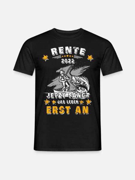 Rente und Angler - Männer T-Shirt - Schwarz