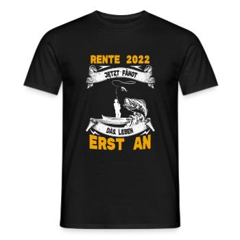 rente 2022 angler - Männer T-Shirt - Schwarz - Vorne - AI Model Male 178 light (178cm)