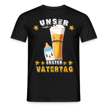 erster vatertag - Männer T-Shirt - Schwarz - Vorne - AI Model Male 178 light (178cm)