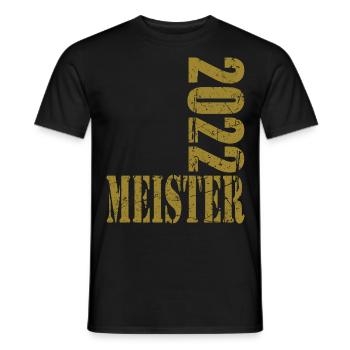 Meister 2022 Aufstiegstrikot 22 Liga Meister - Männer T-Shirt - Schwarz - Vorne - AI Model Male 178 light (178cm)