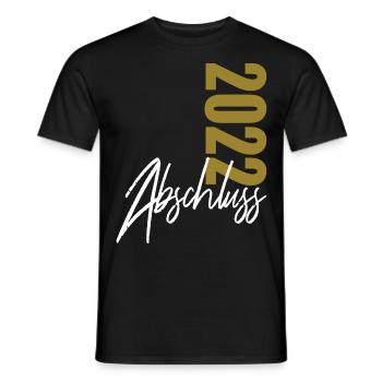 Abschluss 2022 modernes Motiv - Männer T-Shirt - Schwarz - Vorne - AI Model Male 178 light (178cm)