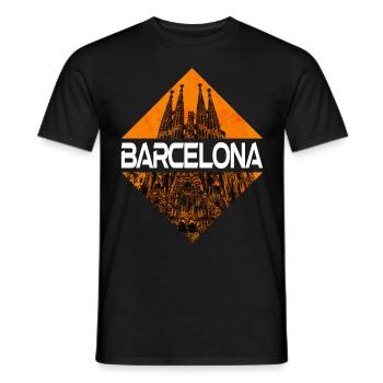 Barcelona Spanien Stadt Skyline Sagrada Familia - Männer T-Shirt - Schwarz - Vorne - AI Model Male 178 light (178cm)