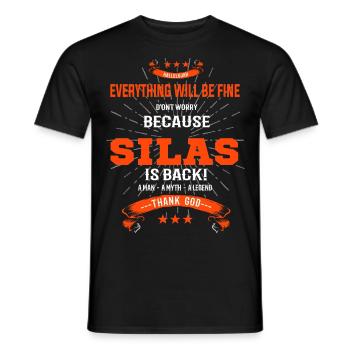 Silas is back T-shirt - Men's T-Shirt - black - Front - AI Model Male 178 light (178cm)