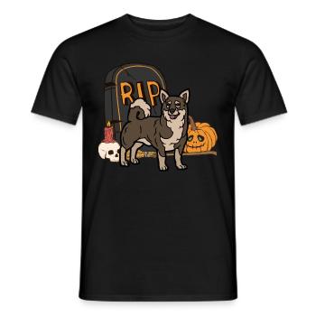 Mignon chien suédois Vallhund Halloween Costume - T-shirt homme - noir - Devant - AI Model Male 178 light (178cm)