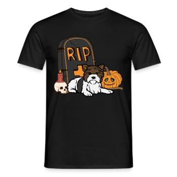 Cute Biewer Terrier Halloween Kawaii - Men's T-Shirt - black - Front - AI Model Male 178 light (178cm)