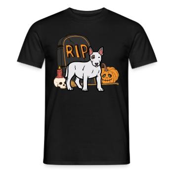 Mignon Bull Terrier Halloween Costume Chien - T-shirt homme - noir - Devant - AI Model Male 178 light (178cm)
