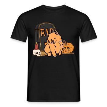 Mignon Nain Spitz Halloween Costume Chien - T-shirt homme - noir - Devant - AI Model Male 178 light (178cm)