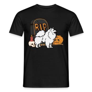 Mignon Spitz Halloween Costume Chien - T-shirt homme - noir - Devant - AI Model Male 178 light (178cm)