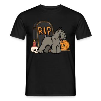 Mignon Schnauzer Halloween Costume Chien - T-shirt homme - noir - Devant - AI Model Male 178 light (178cm)
