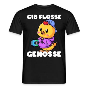 Skater Huhn Spruch Skateboard Geschenk - Männer T-Shirt - Schwarz - Vorne - AI Model Male 178 light (178cm)