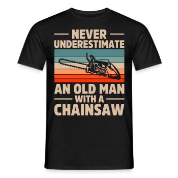Idée cadeau de tronçonneuse Fabrication de bois Bûcherons - T-shirt homme - noir - Devant - AI Model Male 178 light (178cm)