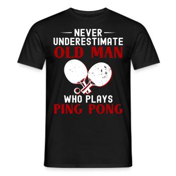 Tischtennisspieler Geschenk Ping Pong Tischtennis - Männer T-Shirt - Schwarz - Vorne - AI Model Male 178 light (178cm)
