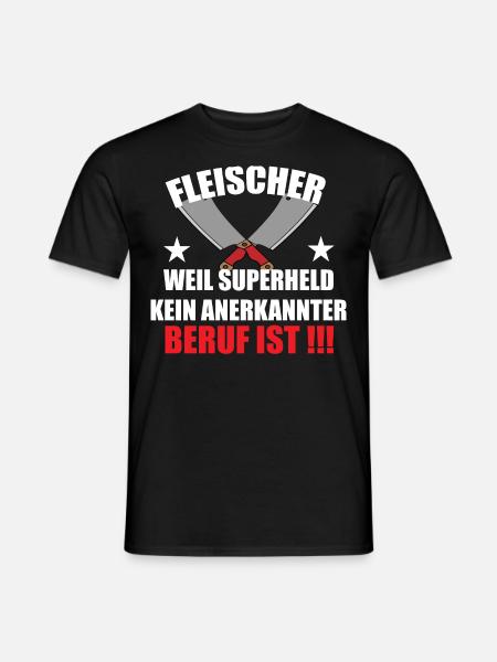 Fleischer Metzger Zerleger Schlachter - Männer T-Shirt - Schwarz