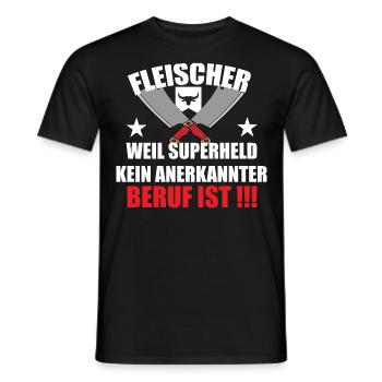 Fleischer Metzger Zerleger Schlachter - Männer T-Shirt - Schwarz - Vorne - AI Model Male 178 light (178cm)