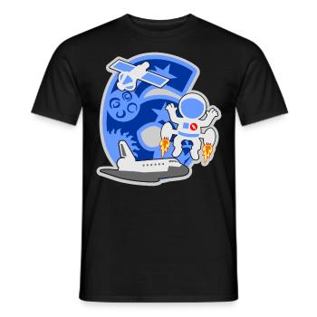 Astronaut 6. Geburtstagsparty Nummer 6 - 6 Jahre - Männer T-Shirt - Schwarz - Vorne - AI Model Male 178 light (178cm)