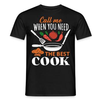 Chef Chef Chefs Kitchen Funny saying - Men's T-Shirt - black - Front - AI Model Male 178 light (178cm)