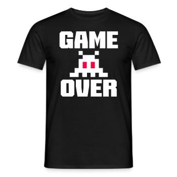 Spielende - Männer T-Shirt - Schwarz - Vorne - AI Model Male 178 light (178cm)