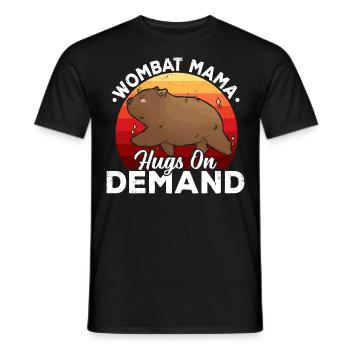 Wombat Mama Wombat Australian Animals Owners - Men's T-Shirt - black - Front - AI Model Male 178 light (178cm)